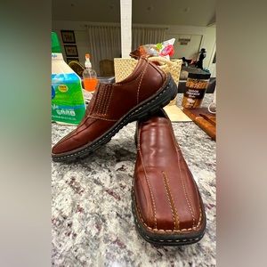 Gbx Shoes | Gbx Men Dress Shoes Size 10M Leather Upper Tomar Brown Slip-On|
